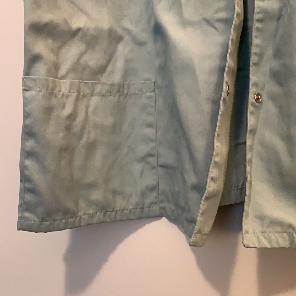 Basic Editions Sage Green Scrub Shirt - Picture 2 of 5